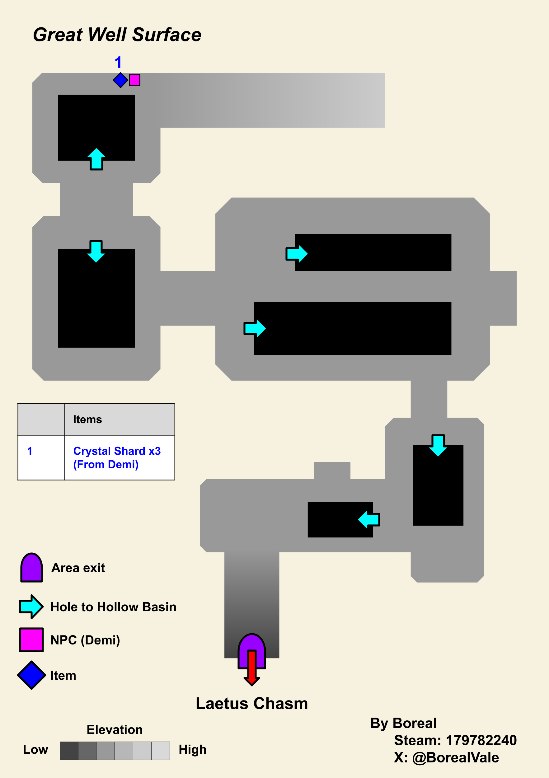 Mapa de Superficie del Gran Pozo (2/2)